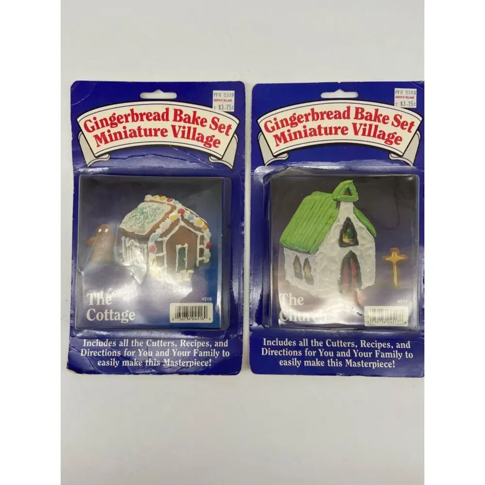 New Fox Run Gingerbread Bake‎ Miniature Village Kits The Church & The Cottage